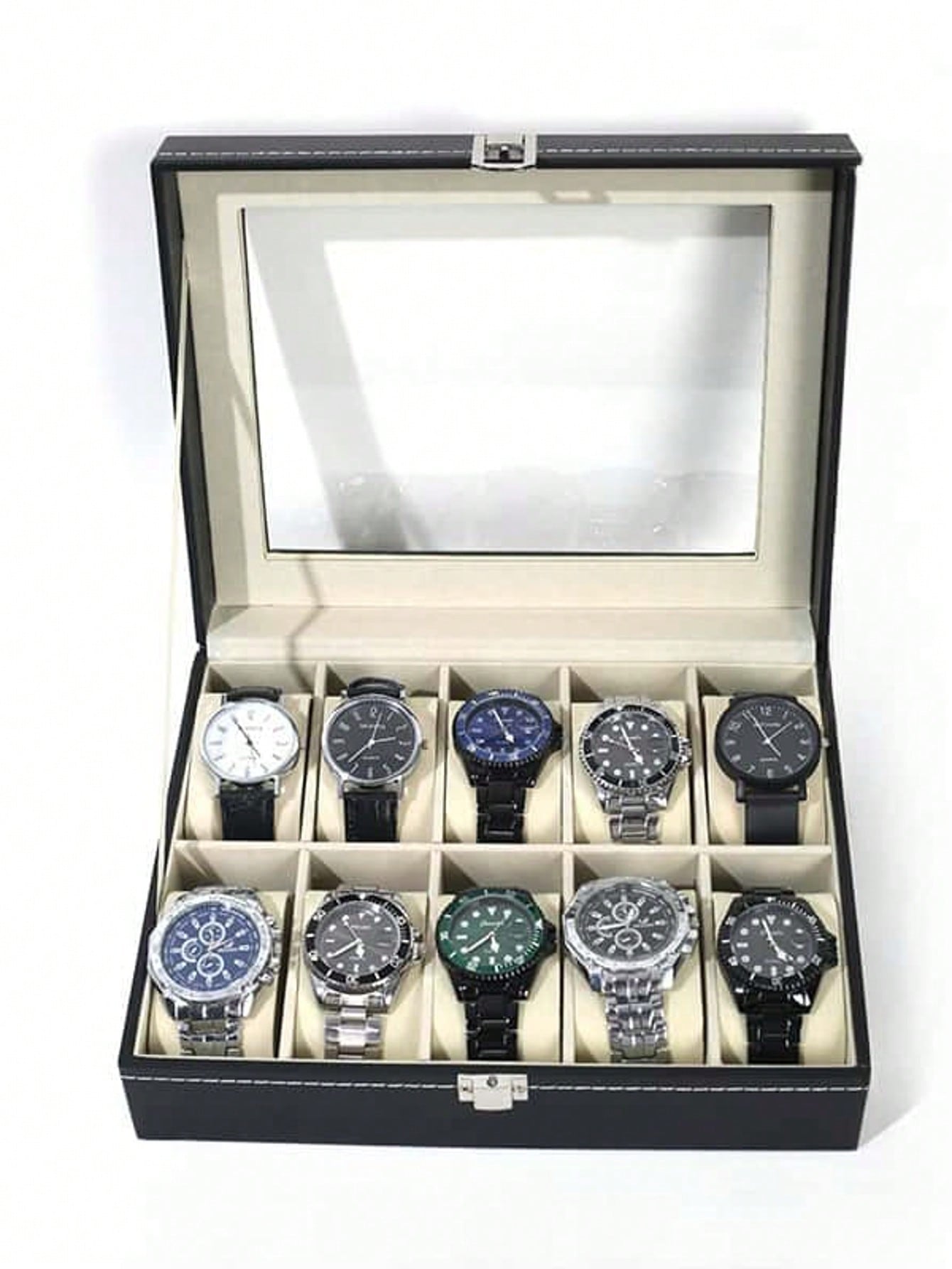 Caja de Relojes de Cuero con C - Jewelry And Watches Box reseña y precio