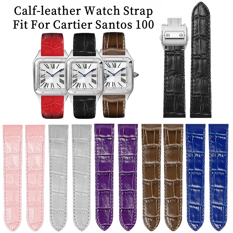 Correa de reloj de cuero de va - Cartier Watch Ballon Bleu reseña y precio