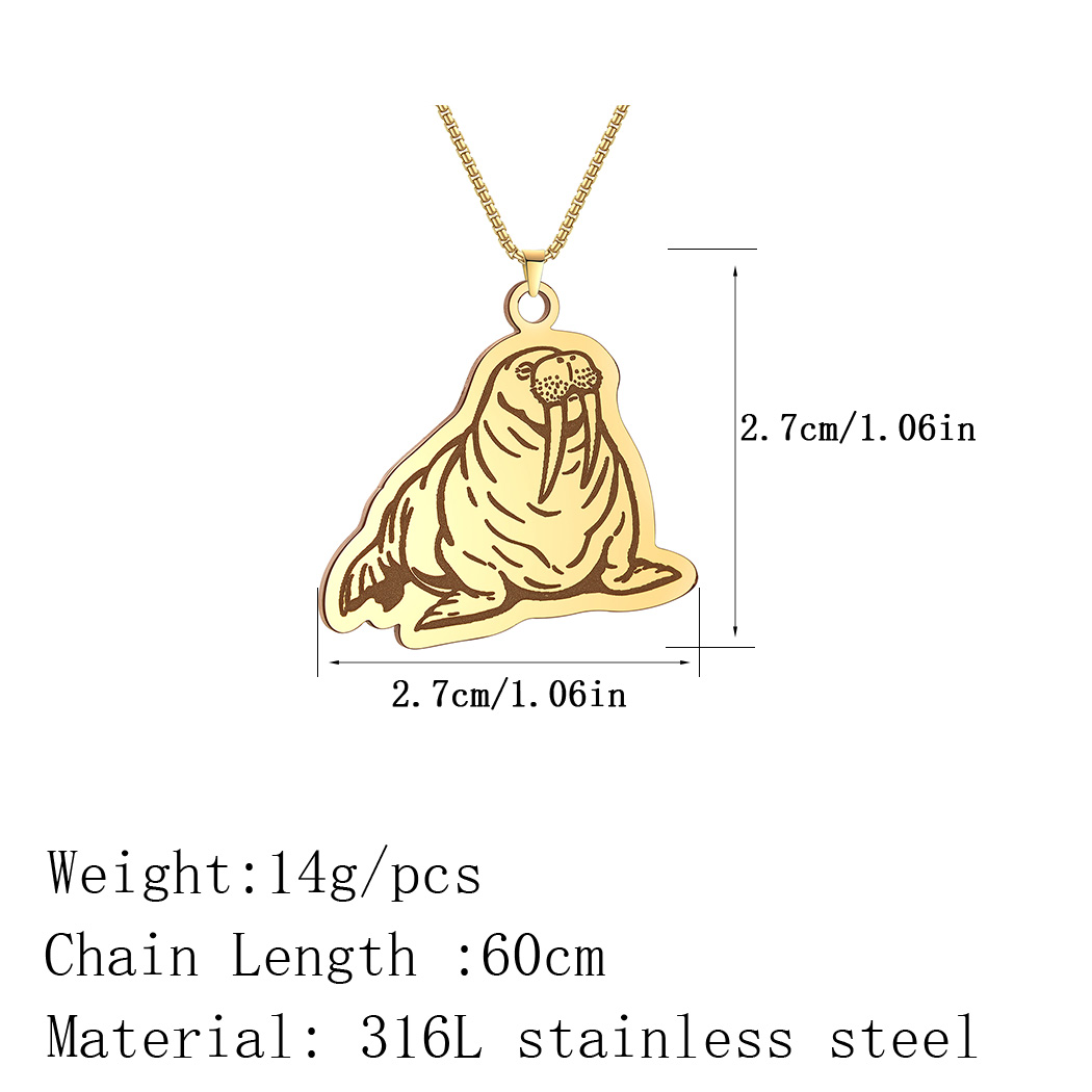 Kinitial-collar de morsa del P - Pacific Jewelry & Watches Los Angeles reseña y precio